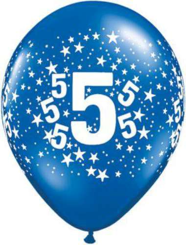 Number 5 Party Balloons - Click Image to Close